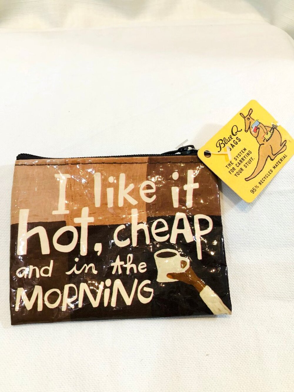 Blue Q Coin Purse I Like it Hot, Cheap and in the Morning Coffee Lover Gift NWT